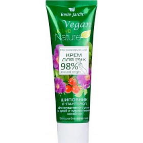 BELLE JARDIN Vegan крем для рук Шиповник+Коллаген+Эластин, 85 мл