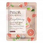 Тканевая осветляющая маска для лица PIELOR VITAL INFUSION, 1 шт.