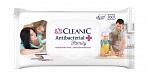 CLEANIC Family antibakteriālās mitrās atsvaidzinošās salvetes ar klipsi 60 gab. antibakteriālais efekts